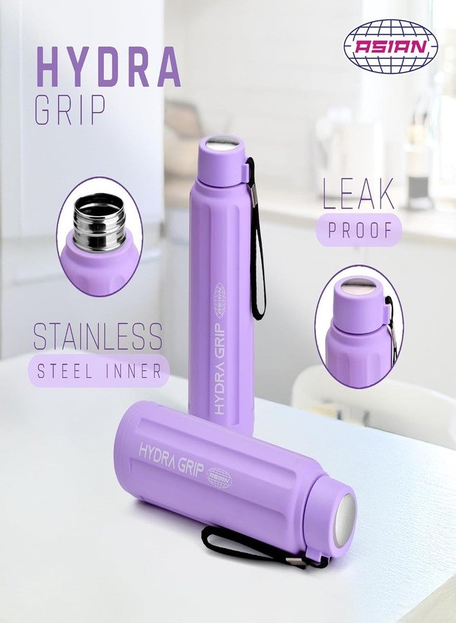 Asian Plastowares Hydra Grip Insulated Water Bottle 500ml | Seen on Farah Khan Show! | Thermosteel Flask for Hot & Cold Drinks | Leakproof Violet Travel Mug | Winter & Secret Santa Essential - Image 5